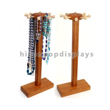 Ornaments Retail Store Necklace Promotional Counter Top Wooden Rotating Jewellery Shop Display